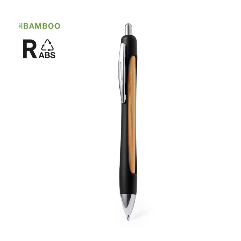 Bolígrafo combinado de bambú y plástico reciclado